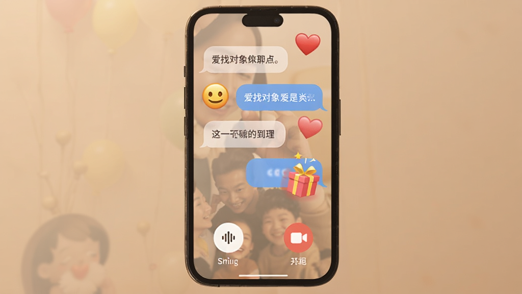 ���Ҷ���������棬չʾ�������ݡ�������ť����Ƶͨ��ͼ�꣬��Ļ���а��ı�������ﶯ��������Ϊ���ůɫ���ֻ���Ļ���У����ʸɾ����޶���Ԫ��