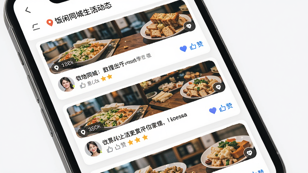 ����ͬ�����̬���棬����Ϊ�ֻ���Ļ��д����Ļ����ʾ��������λ�ñ�ǩ��ͼ�Ŀ�Ƭ��ÿ�ſ�Ƭ��������ͼ��������ֺ��û�ͷ�񣬲���Ϊ�����б����Ű��������������������ϸ���ж�λͼ��͵��ް�ť�����ʸ���ɾ����޶���Ԫ��