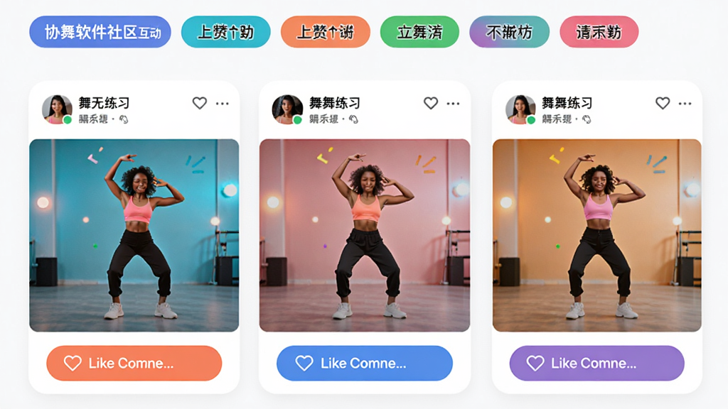 Э��������������ҳ�棬������չʾ�û��������赸��ϰ����Ƶ��Ƭ��������۰�ť�������л����ǩ���������ã�ϸ�ڷḻ�����ʸɾ����޶���Ԫ��