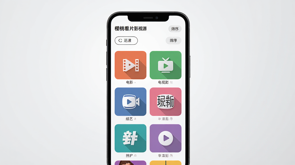 ӣ�ҿ�ƬӰ����Դ����ҳ�棬��������Ϊ�ֻ���Ļչʾ�������񲼾֣�������Ӱ�����Ӿ硢���ա������Ȳ�ɫͼ�꣬����Ϊǳ��ɫ���䣬����ƽ����ƣ�ϸ����ɸѡ��ť�������ǩ�����ʸ���ɾ��޶���Ԫ��