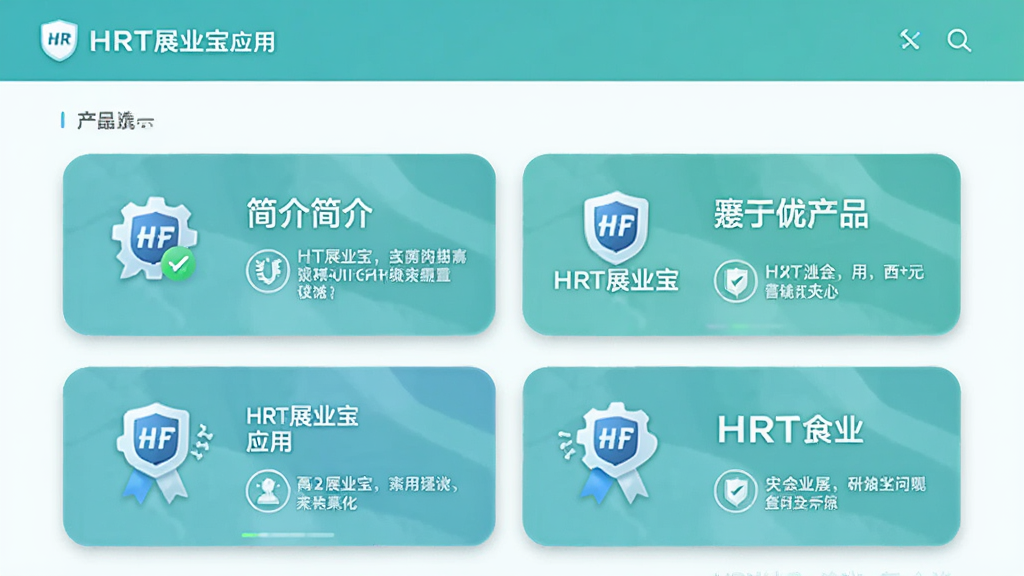 ����ΪHRTչҵ��Ӧ�õĲ�Ʒ����չʾҳ�棬����Ϊ��Ƭʽ��Ʒ�б����Ű������Ʒͼ���������֣����Ϊ��������磬ϸ���Ͽ�Ƭ��Բ����΢��Ӱ�����������ɾ����޶���Ԫ��