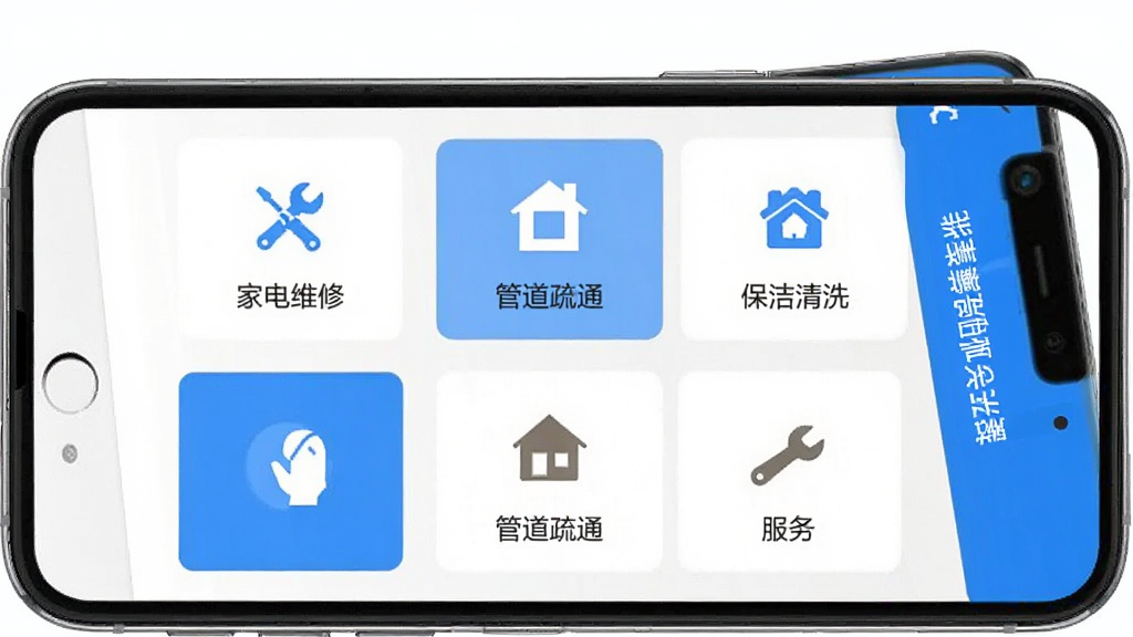 ��ʦ�������̰�������ý��棬�ֻ���Ļչʾ����Ʒ��ѡ��ҳ�棬�����ҵ�ά�ޡ��ܵ���ͨ��������ϴ�ȶ������ѡ�ÿ��ѡ�����ж�Ӧͼ�꣬����������񲼾֣���ɫѡ��״̬����ƽ����ƣ����廭�ʣ��ɾ��������޶���Ԫ��
