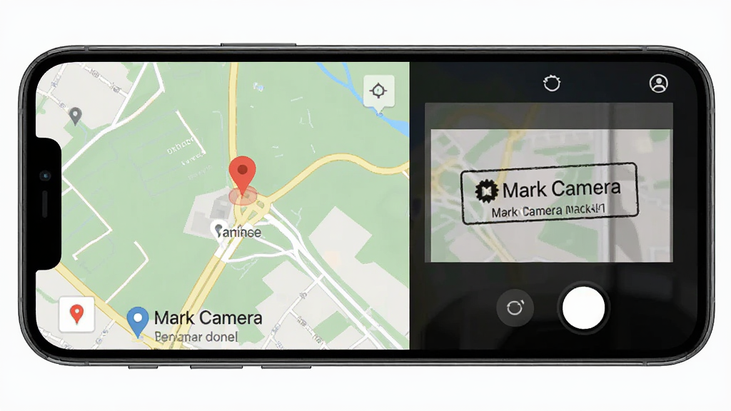 Mark Camera��������򿨶�λ���棬����Ϊ�ֻ���Ļ��ʾ��ͼ��λ������ˮӡԤ��������Ϊ���·������Ű�ͻ����λ��Ϣ��ˮӡ���ݣ����Ϊ�ƶ�Ӧ�ý���չʾ��ϸ�ڰ�����ͼ��ǡ���ַ���֡����հ�ť�����ʸ���ɾ����޶���Ԫ��
