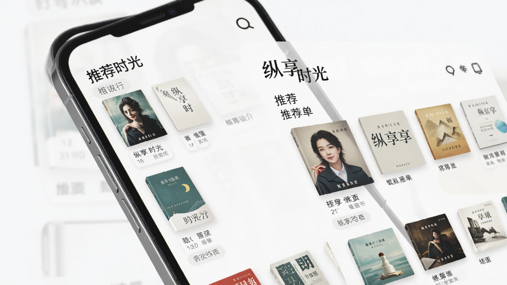 չʾ�ֻ�Ӧ�ý��棬��Ļ����ʾ����б����Ƽ��鵥����������