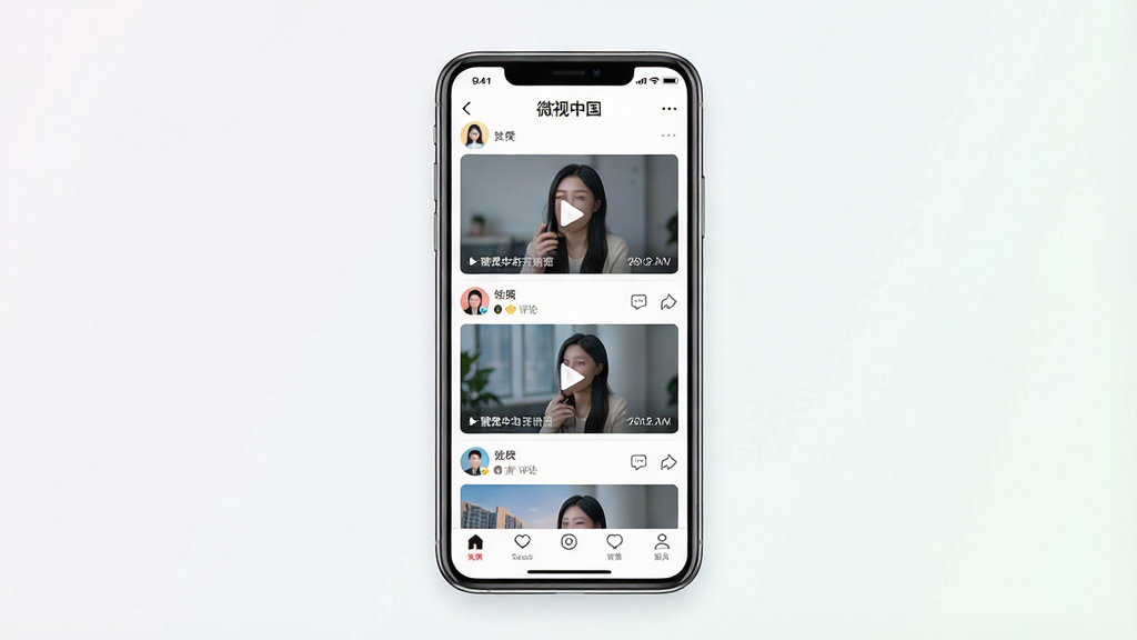 һ���ֻ���Ļչʾ΢���й�APP������ĳ���ͼ�����������������ֻ�����Ļ�ڳ��ֶ���Ƶ��Ϣ�����棬������