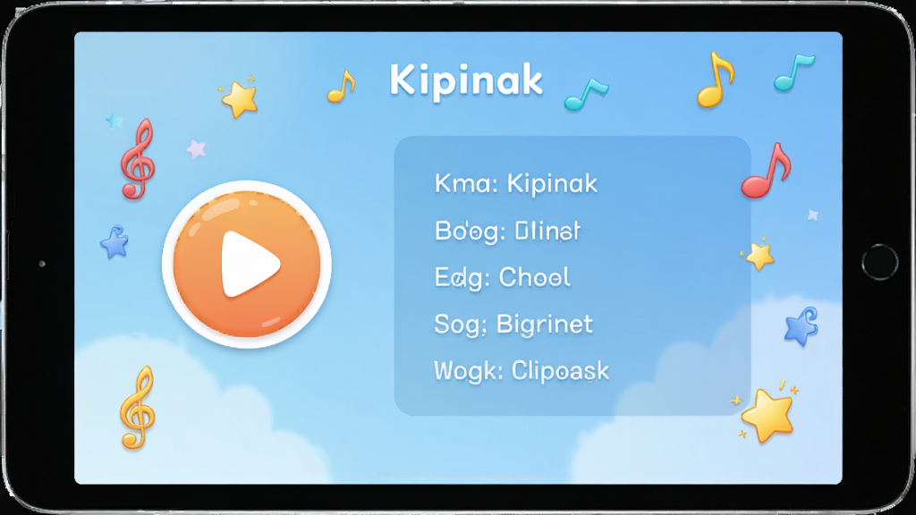 һ��ƽ����Ժ���չʾ Kipinak Ӧ�õĶ��貥�Ž��棬��Ļ���д��Ĳ��ſ��ư�ť�͸�ʹ������򣬻������п�ͨ������С����װ�Σ�����Ϊ��͵���ɫ���䣬������������죬�Ű����������ʸɾ����޶���Ԫ��