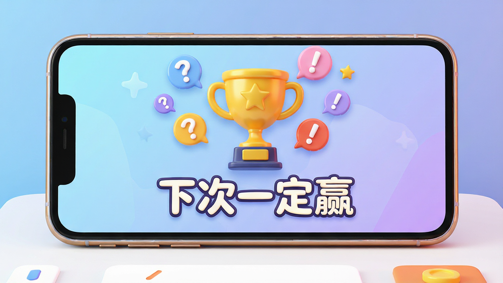 ����������һ�������ֻ�����Ļ����ʾ���´�һ��Ӯ�����������棬����������һ����Ŀ�Ľ�ɫ����ͼ�꣬��Χ�������ʺź͸�̾�����ݡ����ֲ��þ��й�ͼ���ֻ��·��Ǽ������汳�����Ű��ϣ���Ļ�����֡��´�һ��Ӯ��λ�ڽ����·�������ΪԲ��Ŀ�ͨ��񡣷��Ϊ3D��ͨ��Ⱦ��ɫ���������á�ϸ���ϣ��ֻ��߿�����΢�߹⣬��Ļ����Ϊ�����ǳ��ɫ��ǳ��ɫ������Ҫ����壬�ɾ����޶���Ԫ�ء�