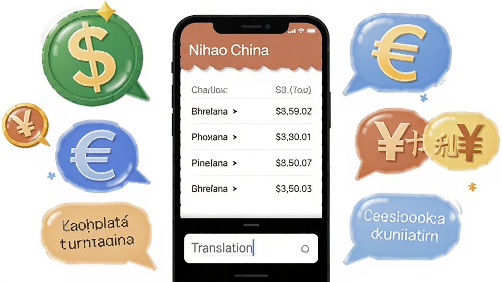 һ��չʾ Nihao China ���ʻ����뷭�빦�ܵĲ�ͼ����������Ϊ�ֻ���Ļ��ʾ���ʻ������ͷ����������ΧƯ������Ԫ��ŷԪ����Ԫ�Ȼ��ҷ�������Ӣ���ַ����ݡ�����Ϊ����ʽ��������¼�࣬ϸ�ڰ������ҷ��Ź����������ݱ�Ե�������������ɾ����޶���Ԫ�ء�