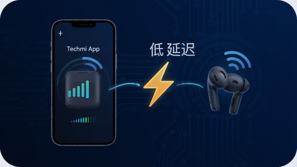 Techmi App ���ӳ����ߴ���ʾ��ͼ�������������ֻ�����������������֮��������������ӣ������Ա�ע�����ӳ١�������Ϊ����ɫ�����Ƽ��У�ϸ�ڰ����ź�ǿ��ָʾ���������������ɾ����޶���Ԫ��