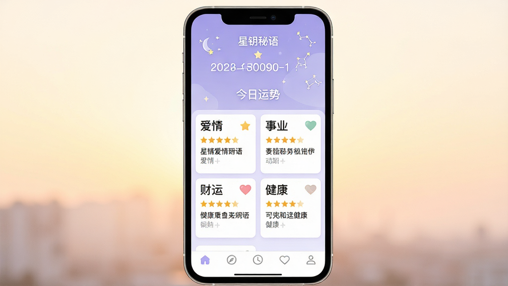 �����������ֻ���Ļ��ʾ��Կ�����ÿ�����ƽ��棬�Ϸ������ں�����ͼ�꣬�·����ĸ������ʾ���顢��ҵ�����ˡ�����������Ϊ�ֻ�������д������Ϊ��ͳ���ɫ�����Ű����������֮���зָ��ߣ����Ϊ���¼�ԼUI�����ɫ��Ϊ�������ɫ��ϸ�ڰ��������Ǽ����֡���������������ײ������������ʸ��壬�ɾ��޶���Ԫ�أ���Ļ�����ְ�������Կ����͡��������ơ�