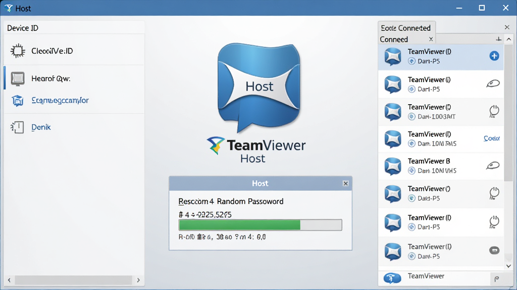 Host Զ�̿�������������ȫòչʾ������������ TeamViewer Host �ľ�����ɫͼ��������״̬��壬�����ʾ�豸ID��������룬�Ҳ�Ϊ�������豸�б�������Ϊ�ɾ���ǳ��ɫ���䣬��������רҵ�������������޶���Ԫ�أ����ֱ�ע��Host���롰TeamViewer��