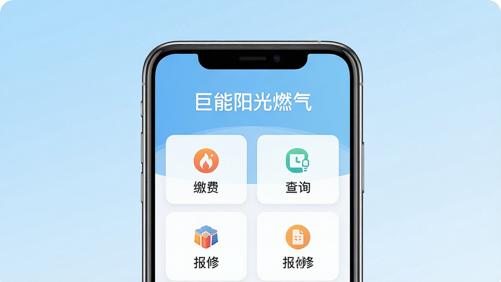 һ��չʾ��������ȼ��APP��ҳ������ֻ�����ͼ�������������һ���ִ������ֻ�����Ļ����ʾ��������ȼ��APP�������棬�����Ϸ���