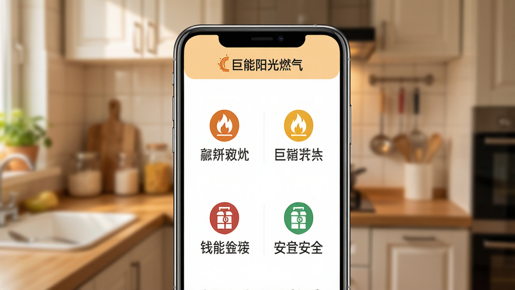 һ��չʾȼ����ȫ֪ʶ���ս�����ֻ�ͼƬ��������һ���ֻ���Ļ��ʾ��������ȼ��APP�İ�ȫ֪ʶҳ�棬ҳ������ȼ����ȫͼ�������˵���������Ϸ���