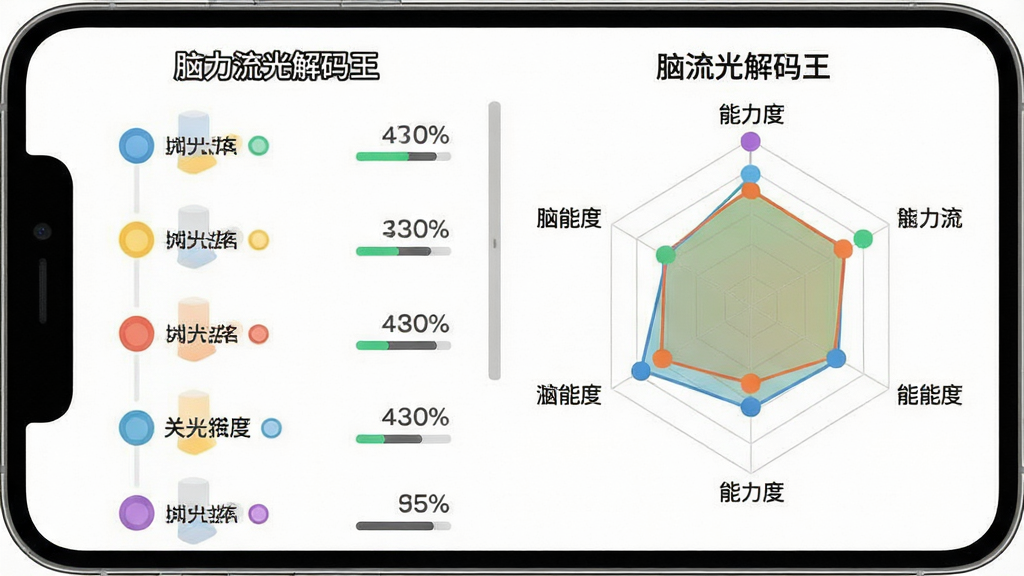 һ��չʾ��������������ؿ������������״�ͼ��ͼƬ������Ϊ�ֻ�����չʾ�ؿ���ͼ���״�ͼ��������Ϊ���ؿ��б����Ҳ��״�ͼ�����Ϊ���¼�Լ�ı�ƽ����ƣ�ϸ�ڰ�����ɫ�ؿ��ڵ㡢����ά�ȱ�ǩ�����Ȱٷֱȣ����ʸ���ɾ����޶���Ԫ�أ����������ֱ�ע�����������������