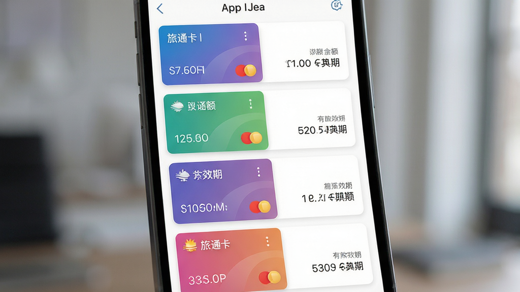 ��ͨ��App��Ƭ�������棬������һ���ֻ���Ļ��ʾ�������⿨Ƭ�б���ÿ�ſ�Ƭ��ע�������Ч�ڣ�����Ϊ��ֱ�б����Ű����룬���Ϊ��Լ����ϸ�ڰ�����Ƭ����ɫ�����������ɼ������ʸ��壬�ɾ����޶���Ԫ��