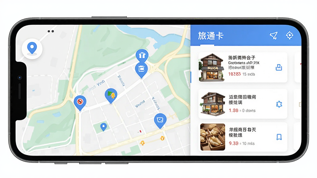 ��ͨ��App�����̻���ͼ���棬�ֻ���Ļ��ʾ��ͼ���̻���ǵ㣬����Ϊ��ͼΪ�����б�Ϊ�����Ű���Ϣ�ֲ㣬���Ϊ�Ƽ������磬ϸ�ڰ�����λͼ�����̻���Ƭ�����ʸ��壬�ɾ����޶���Ԫ��