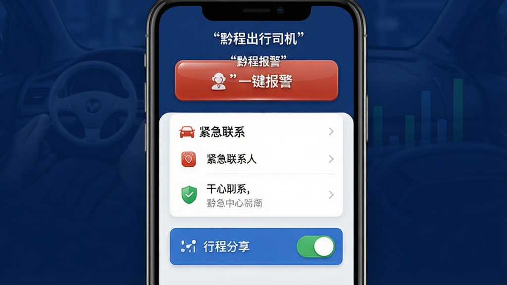 һ��չʾǭ�̳���˾��APP��ȫ���Ľ����дʵ���ͼƬ���������ֻ���Ļ�ϵİ�ȫ������壬����һ��������ť��������ϵ���б����г̷������ء����ֲ��þ��й�ͼ���ֻ���Ļռ�ݻ������壬����Ϊ����ɫ����ͻ����ȫ�С����ΪдʵUI��ͼ���ϸ����ע�ذ�ť������к�ͼ��Ĺ���У������������ű�ע